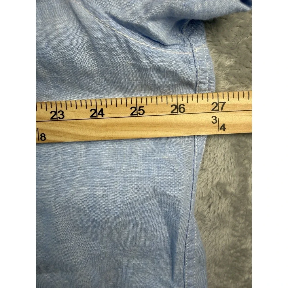 Tommy Bahama Shirt Mens XXL 100%‎ Linen Short Sleeve Button Up Light Blue